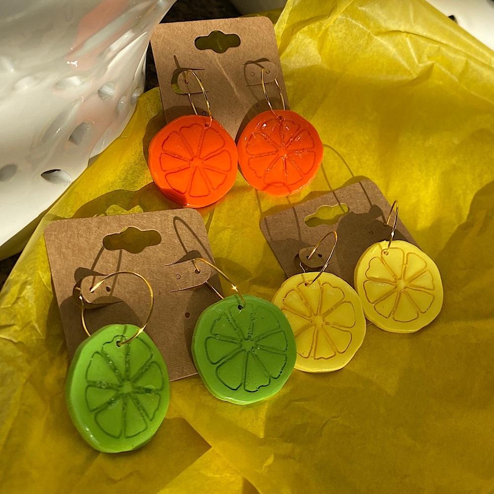 Fruit Clay Earrings